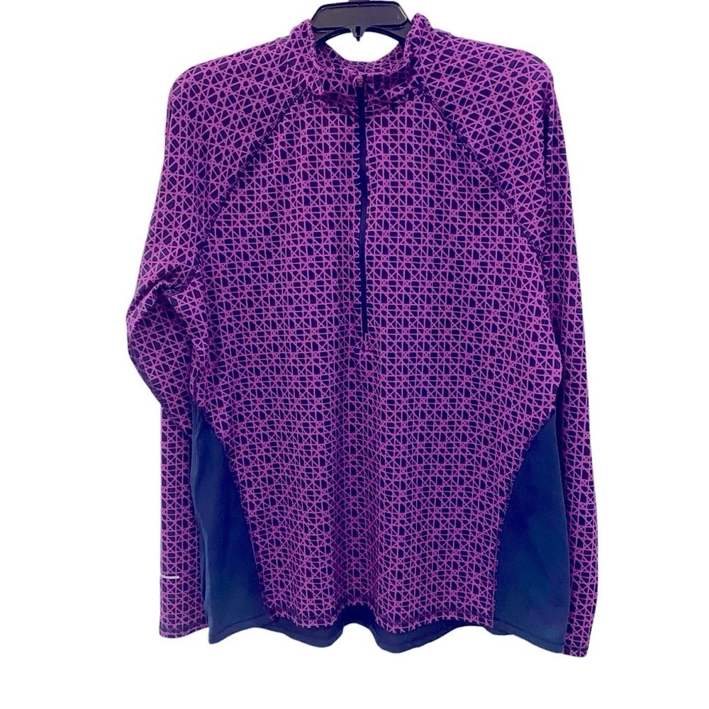 Champion C9 women's L Purple Pink Athletic Reflective Runner thumb holes Jacket